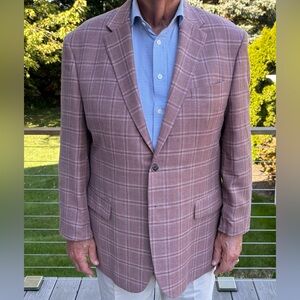 Men's Maroon Plaid Blazer